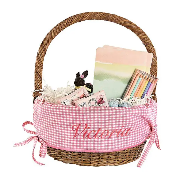 Wicker Easter Basket With Liner