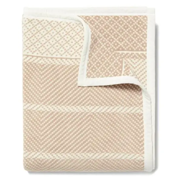 Old Port Herringbone Tan Blanket