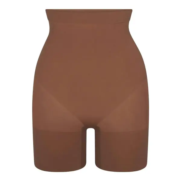 Sheer Seamless High Waisted Mid Thigh Shorts