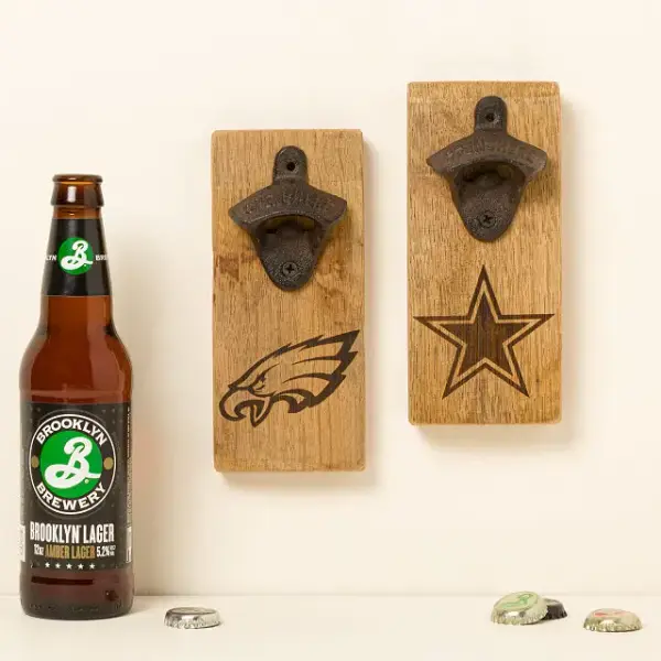 NFL Barrel Stave Wall-Mounted Bottle Opener