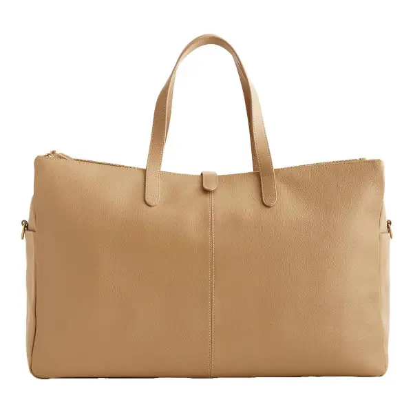 Italian Leather Triple Compartment Weekender