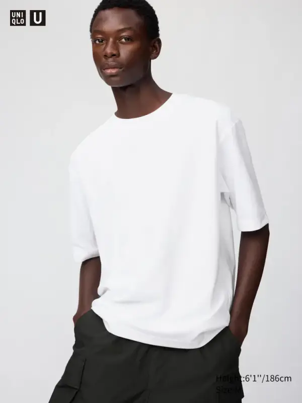 AIRism Cotton Oversized T-Shirt | Half-Sleeve