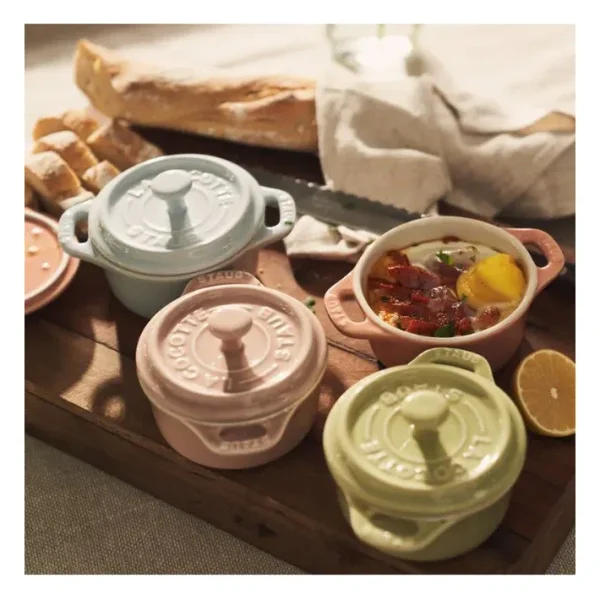 6-Piece Mini Ceramic Round Cocotte Set