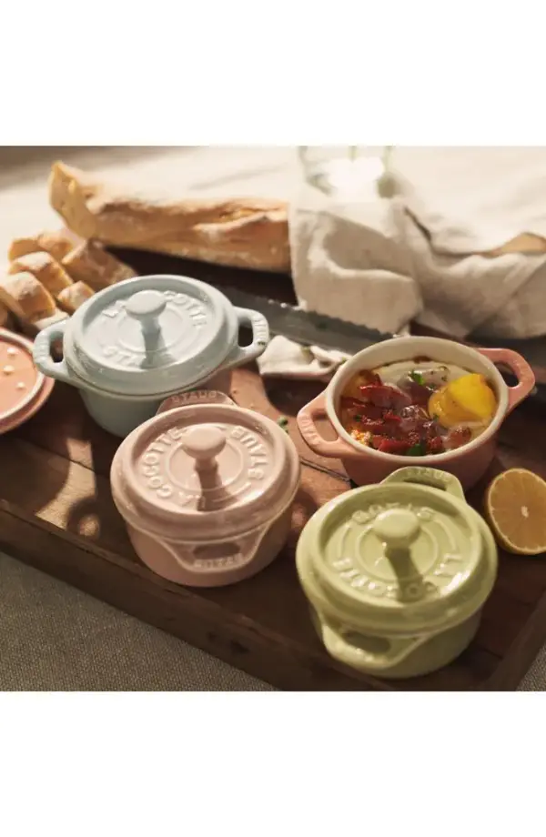 6-Piece Mini Ceramic Round Cocotte Set