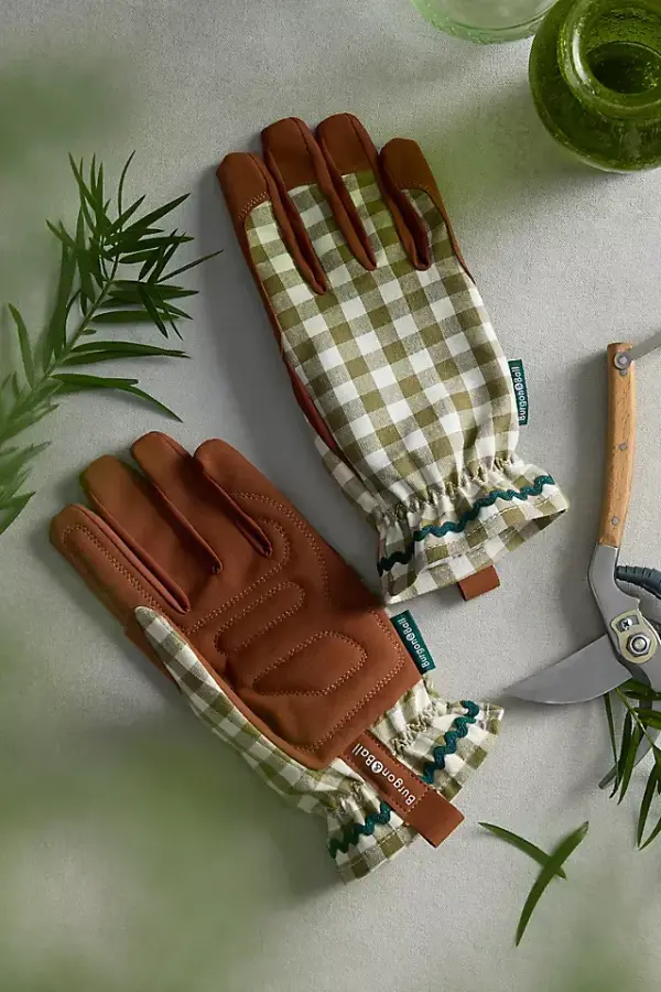 Burgon & Ball Gingham Garden Gloves