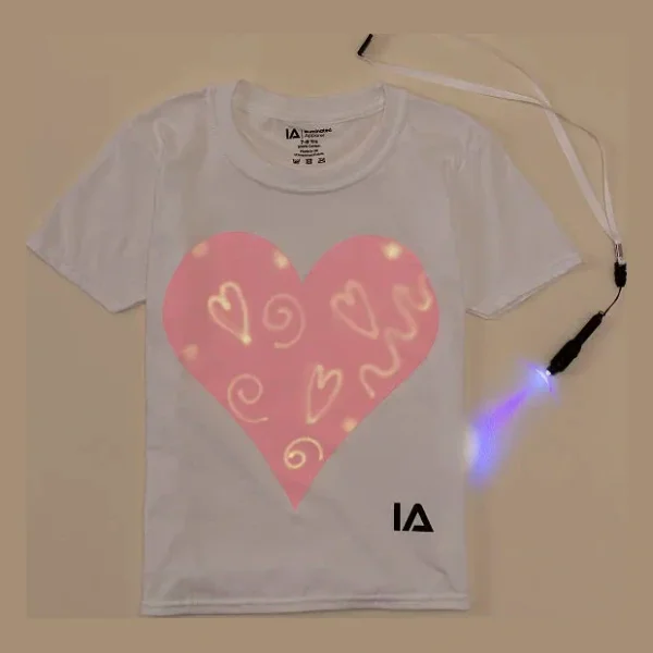 Love Heart Light Up Drawing Tees