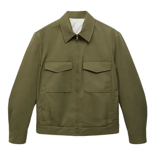 Cotton Jacket with Pockets