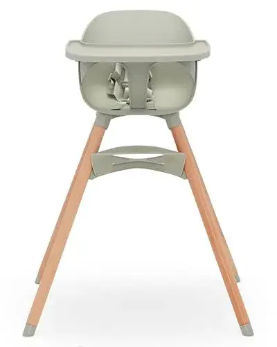 Lalo The Chair Convertible 3-in-1 High Chair for Babies & Toddlers, Dishwasher Safe Tray, Adjustable Footrest, Sage