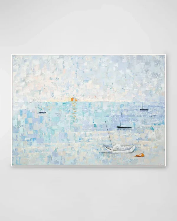 "Pastel Harbor" Hand-Embellished Giclee by Lisa Cuscuna