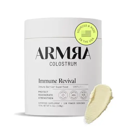 ARMRA Colostrum™ Powder | Unflavored | Gut Health & Bloating | Skin & Hair | Immunity | Keto, Gluten & Fat-Free | 120 Servings