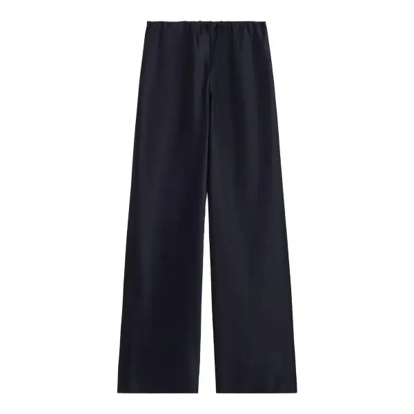 Satin Wide-Leg Trousers