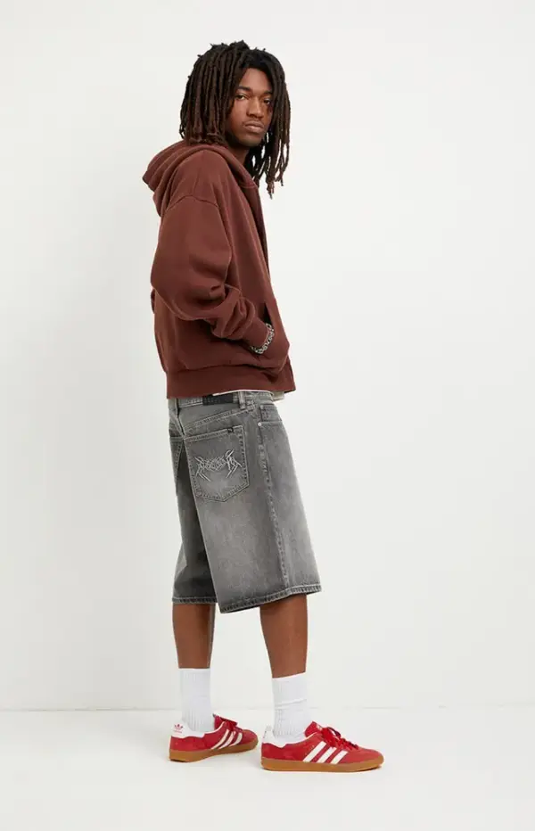 Parker Baggy Jean Shorts Black Wash
