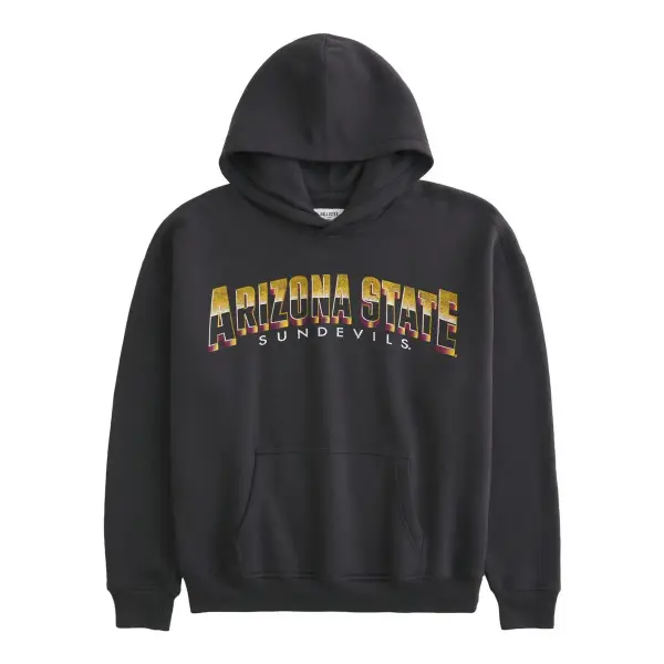 Boxy Arizona State University Sun Devils Graphic Hoodie