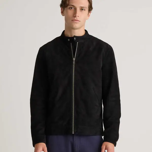 100% Suede Café Racer Jacket