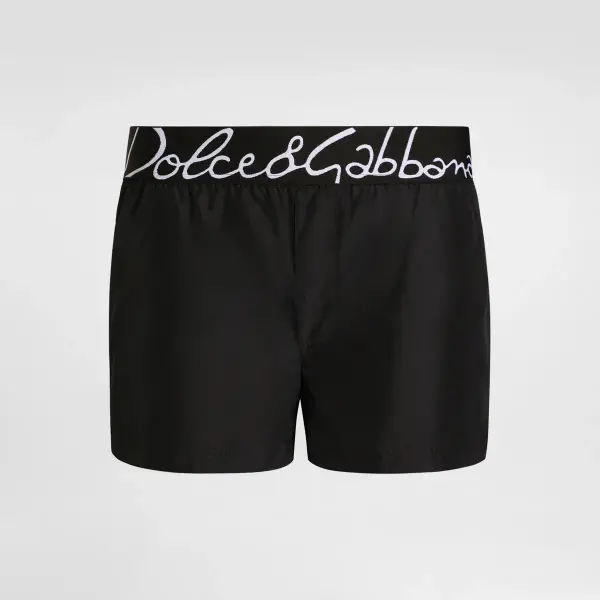 Short Swim Trunks With Dolce Gabbana Logo