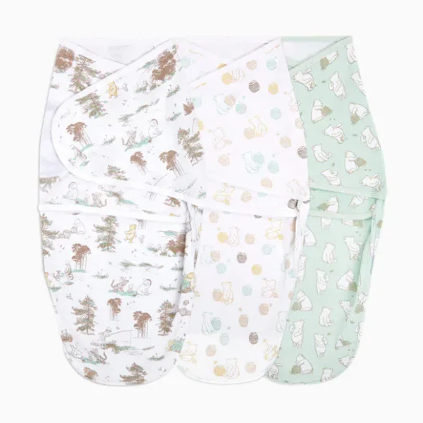 Aden + Anais Disney Essentials Cotton Wrap Swaddle (3 Pack) - Winnie + Friends, 3