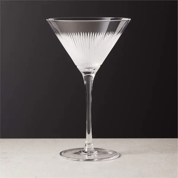 Kira Hand Etched Martini Glass