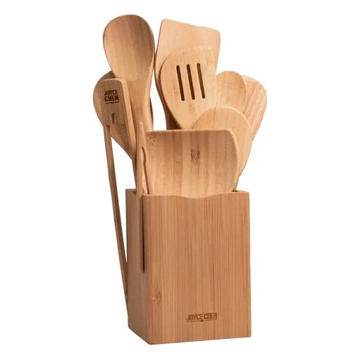 11-Piece Burnished Bamboo Utensil Set