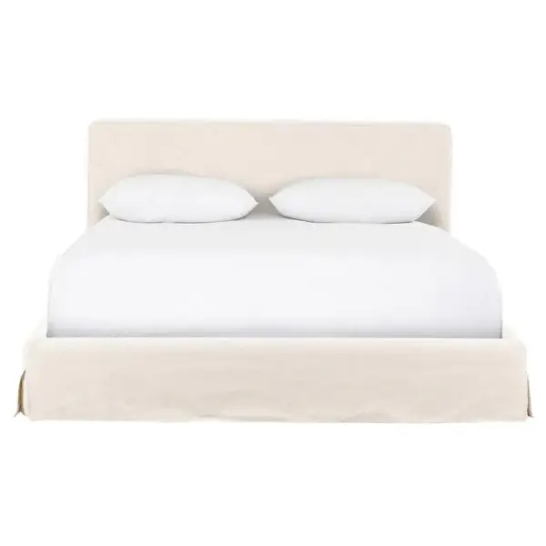 Linus Rustic Lodge Slipcovered Bed