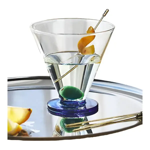Garnish Stemless Martini Glass