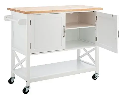 Kesler 2-Door 1-Shelf Kitchen Cart