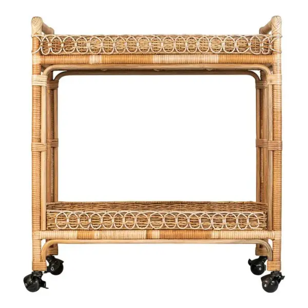 Provence Rattan Bar Cart