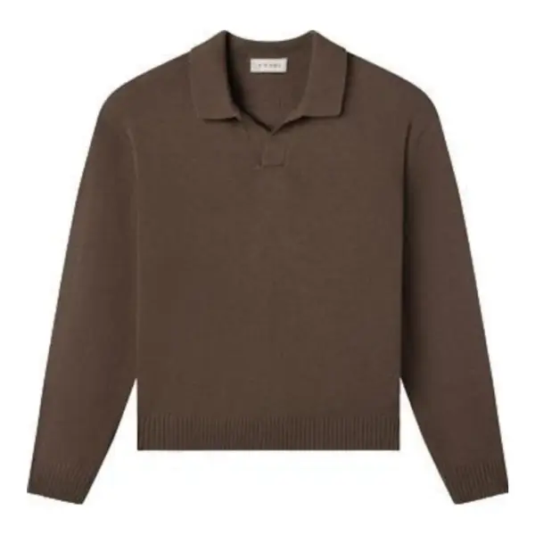 Silk Blend Polo Sweater
