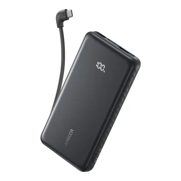 Zolo Power Bank (10,000 mAh, 22.5W, Built-In USB-C Cable)