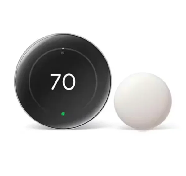 Google Nest Learning Thermostat (4th Gen) with Nest Temperature Sensor (2nd Gen) - Polished Silver GA05551-US - The Home Depot