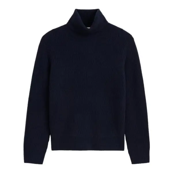Judd Ribbed Turtleneck in Washed Cashmere