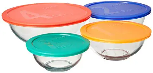 Smart Essentials 8-Piece Glass Mixing Bowl Set