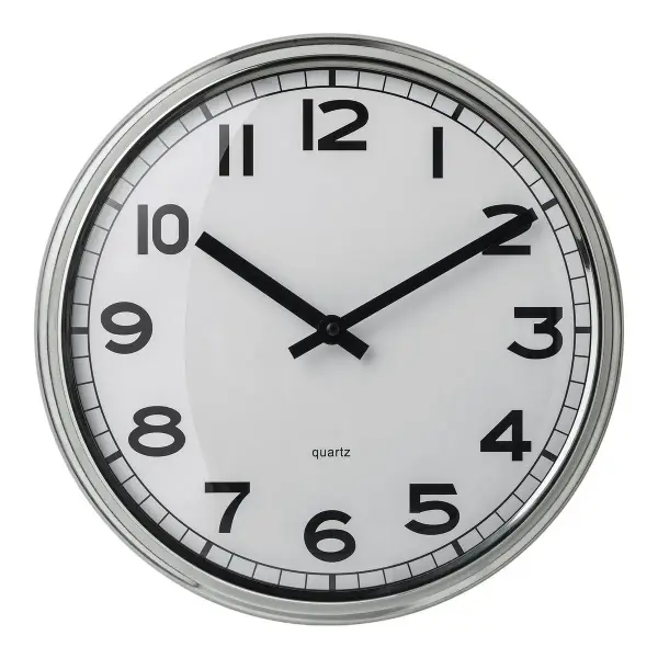 Pugg Wall Clock, Stainless Steel, 12 ½ "
