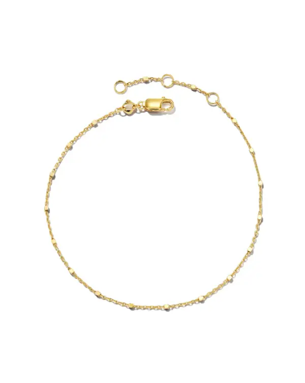 Single Satellite Chain Bracelet in Sterling Silver & 18k Yellow Gold Vermeil
