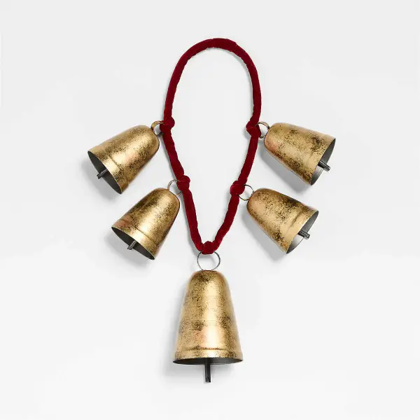 Brass Bell Holiday Door Swag