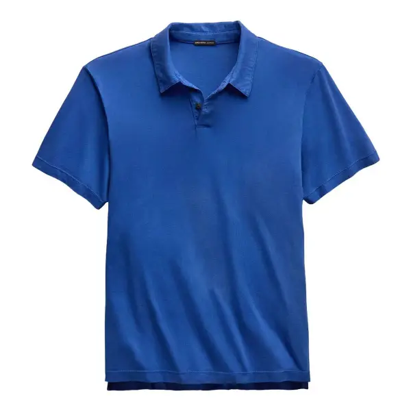 Sueded Jersey Polo Top