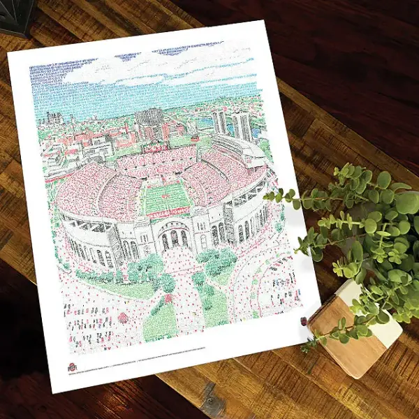 Art of Words College Stadium Prints