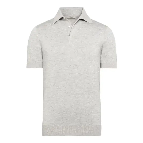 Cotton-Silk Polo Top