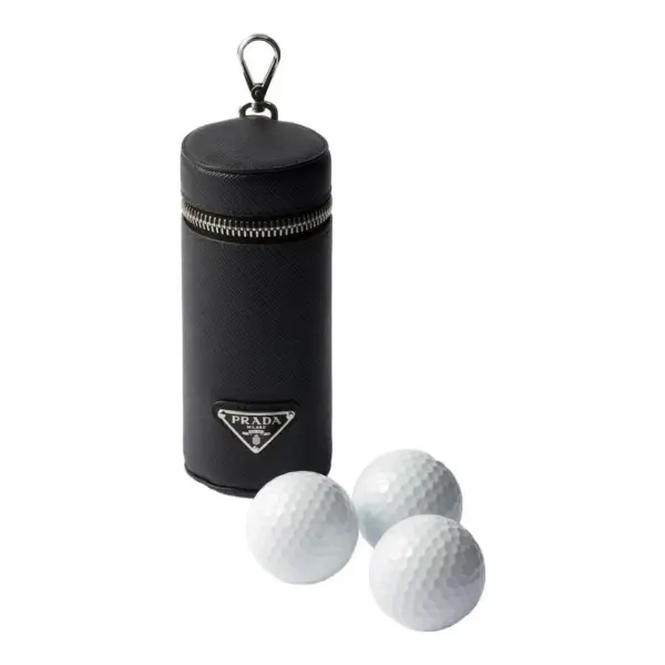 Saffiano Leather Golf Ball Case