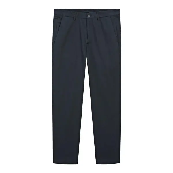 Cotton Blend Slim Fit Trousers