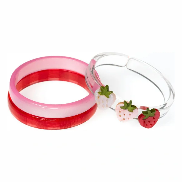 Strawberry Pink Shades Checkered Bangles -VAL
