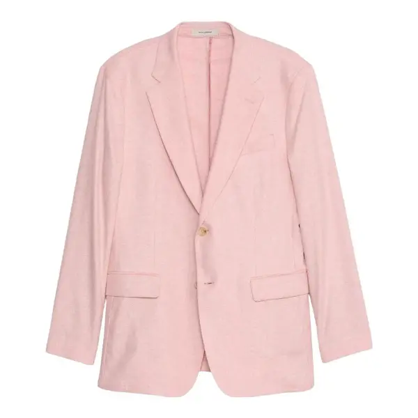 Tailored-Fit Linen-Blend Herringbone Suit Jacket