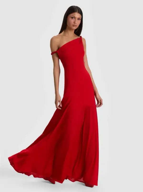 NOELIA TWIST STRAP MAXI DRESS