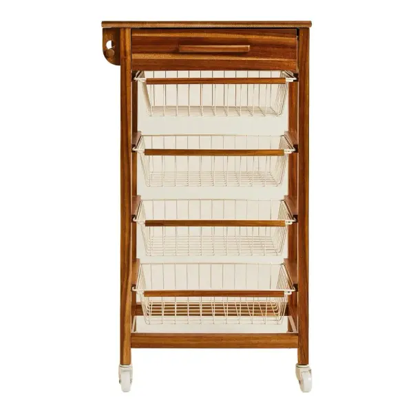 Wood and Metal Storage Furniture with Wheels