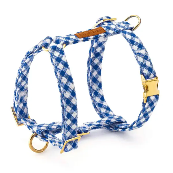 Gingham Dog Harness