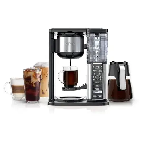 Ninja Specialty Coffee Maker | Includes 10-Cup Carafe, Fold-Away Frother, Permanent Filter & Removable, Dishwasher Safe Reservoir | 6 Brew Styles, 8 Cup to Travel Mug to Pot Sizes | Black | CM401