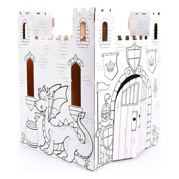 Easy Playhouse Cardboard Coloring Playhouse Fairy Tale Castle