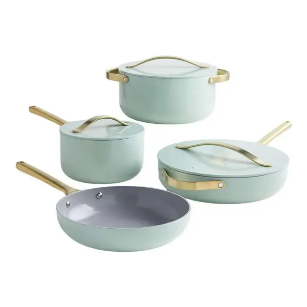 12-Piece Ceramic Non-Stick Cookware Set with Hardware