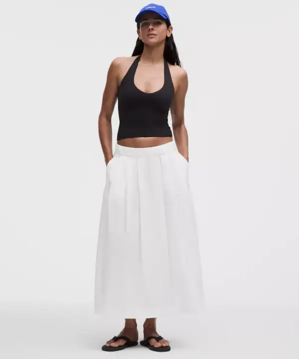 LuluLinen Adjustable-Hem Maxi Skirt