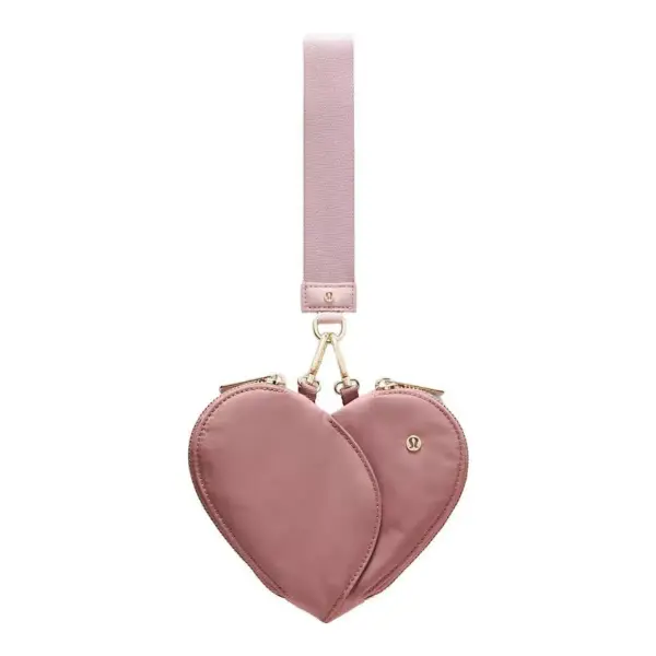 Dual Pouch Wristlet Heart