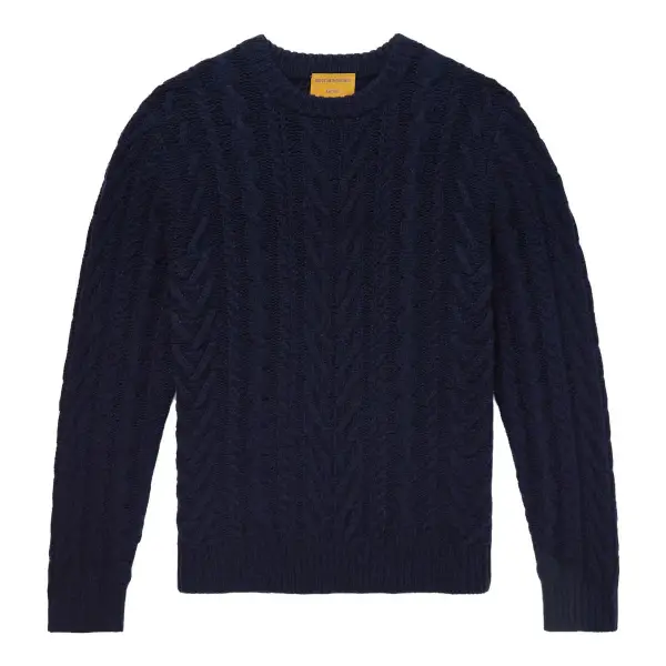 Fisherman Cable-Knit Wool and Cashmere-Blend Sweater
